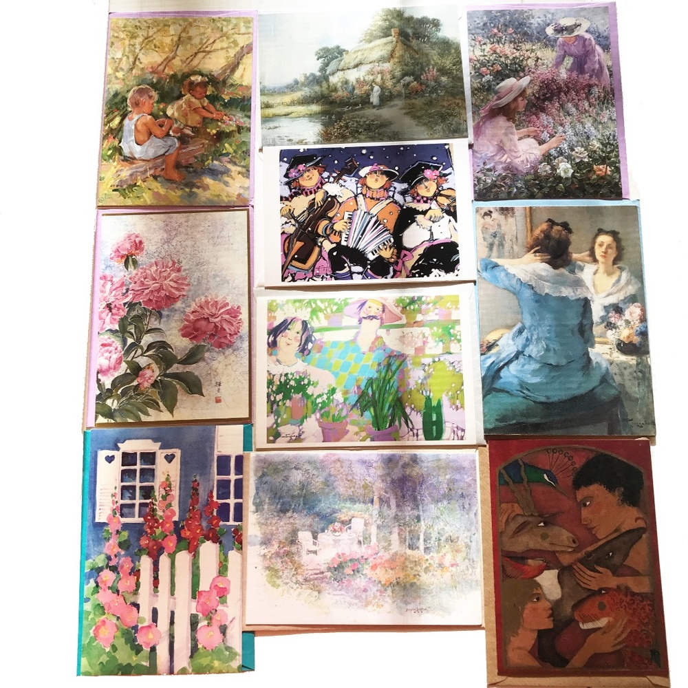 10 BLANK GREETING CARDS